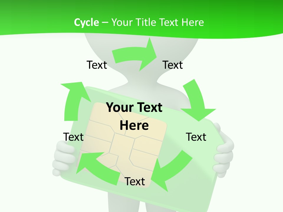 Man Graphics Phone PowerPoint Template