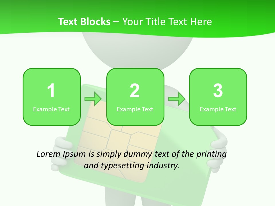 Man Graphics Phone PowerPoint Template