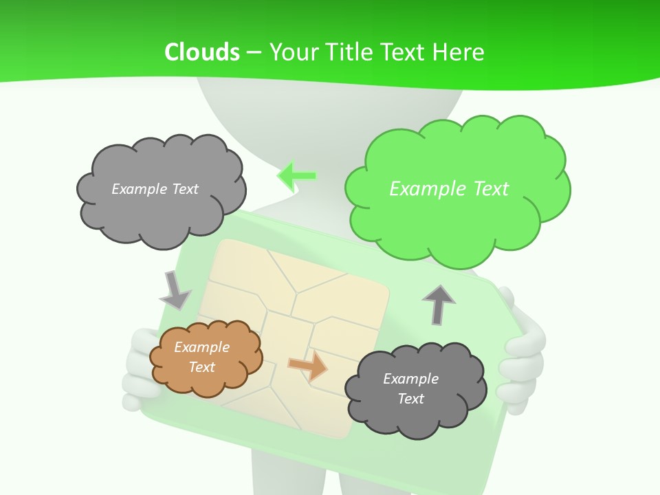 Man Graphics Phone PowerPoint Template