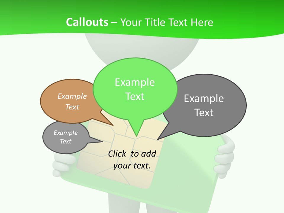 Man Graphics Phone PowerPoint Template