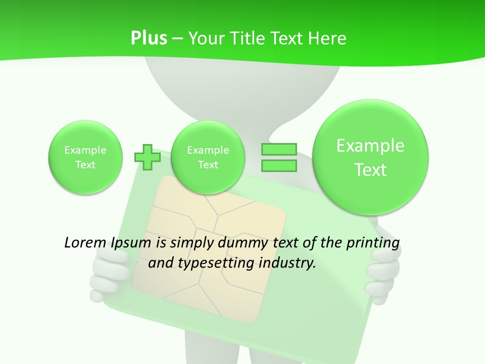 Man Graphics Phone PowerPoint Template