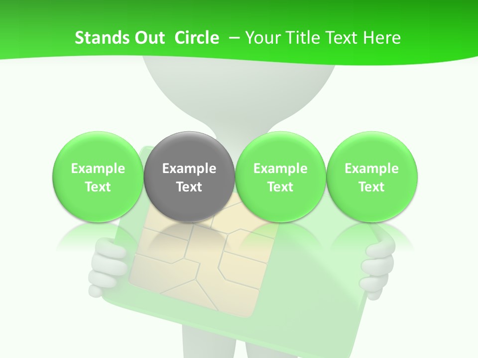 Man Graphics Phone PowerPoint Template