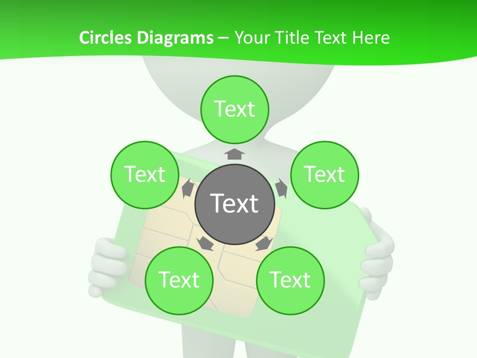 Man Graphics Phone PowerPoint Template