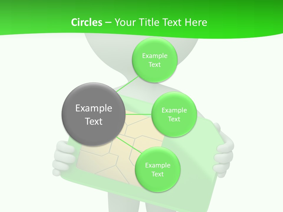 Man Graphics Phone PowerPoint Template