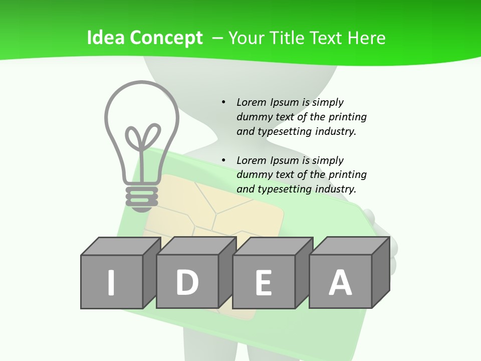 Man Graphics Phone PowerPoint Template