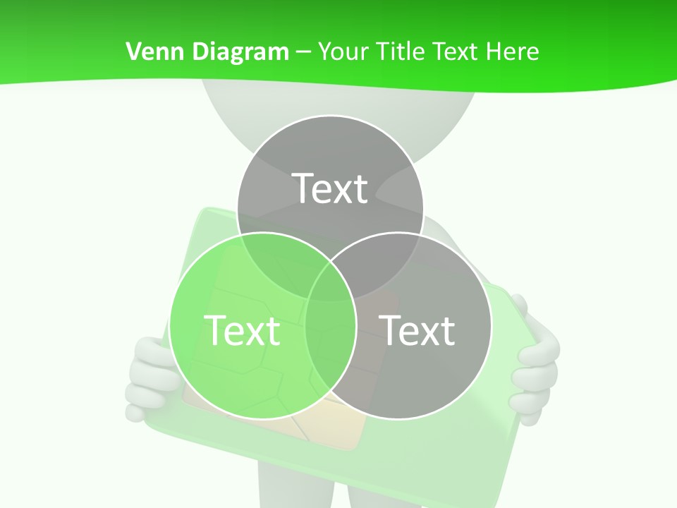 Man Graphics Phone PowerPoint Template