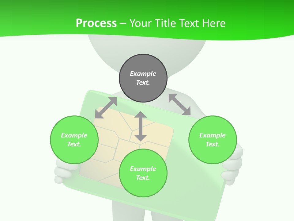 Man Graphics Phone PowerPoint Template