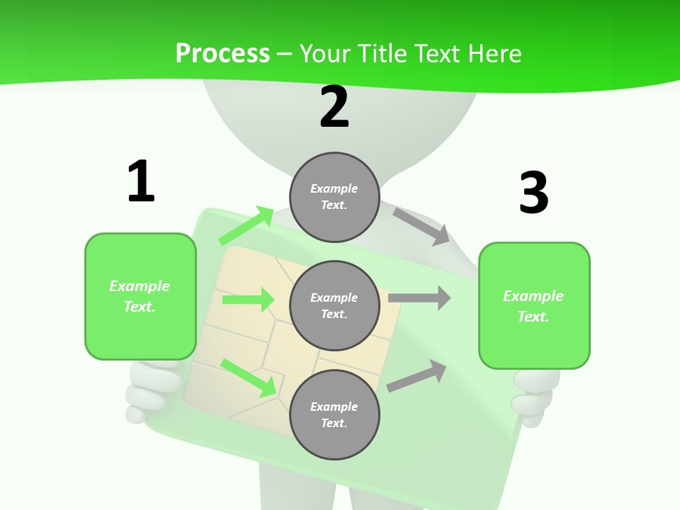 Man Graphics Phone PowerPoint Template