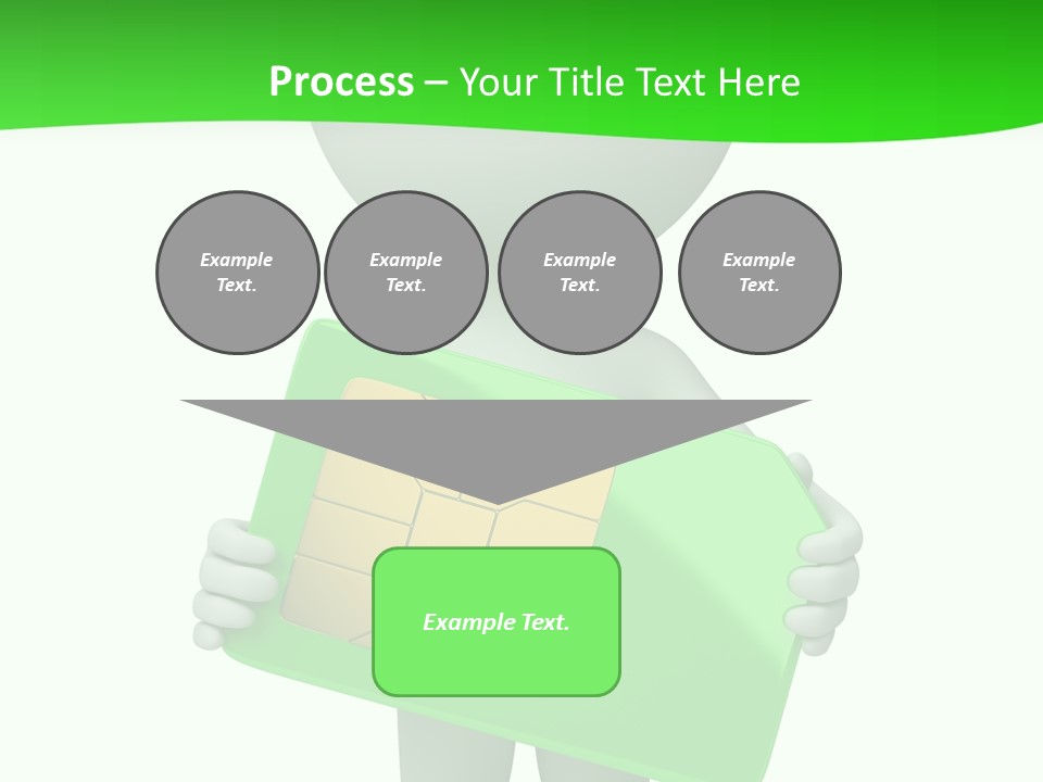 Man Graphics Phone PowerPoint Template