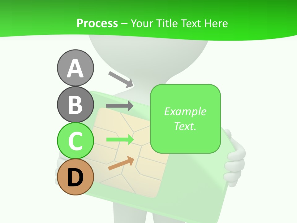 Man Graphics Phone PowerPoint Template