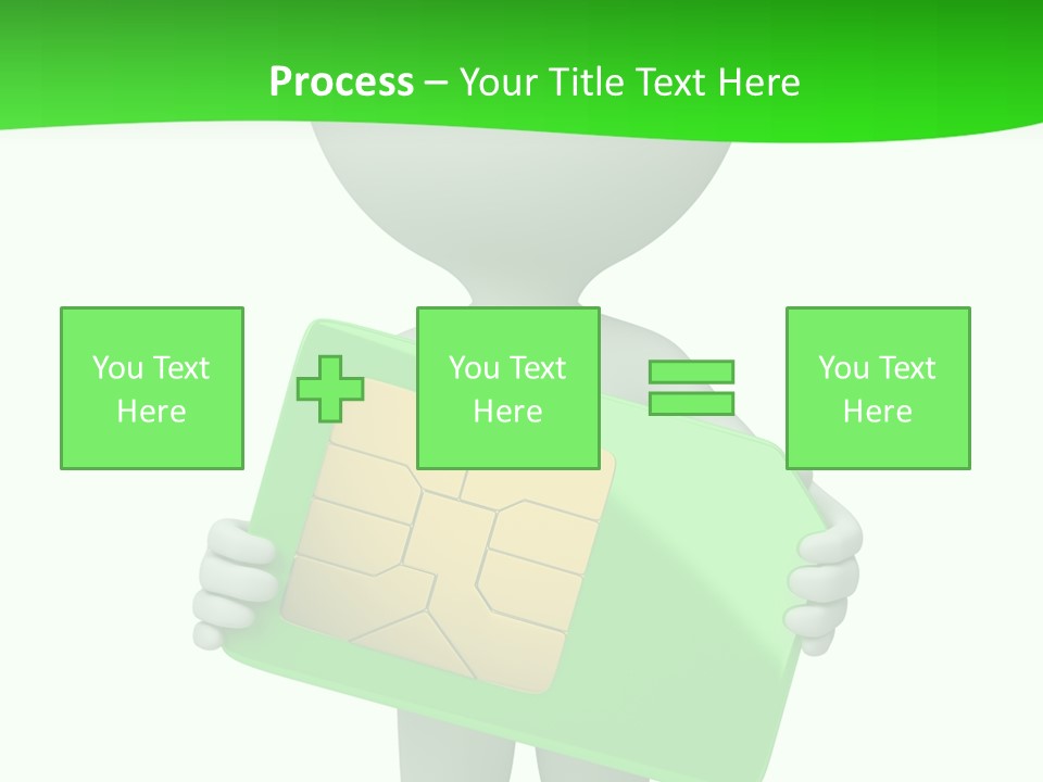 Man Graphics Phone PowerPoint Template