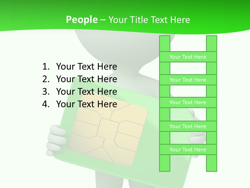 Man Graphics Phone PowerPoint Template