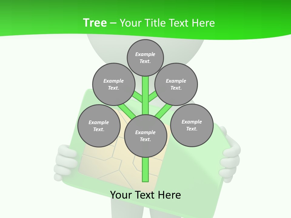 Man Graphics Phone PowerPoint Template