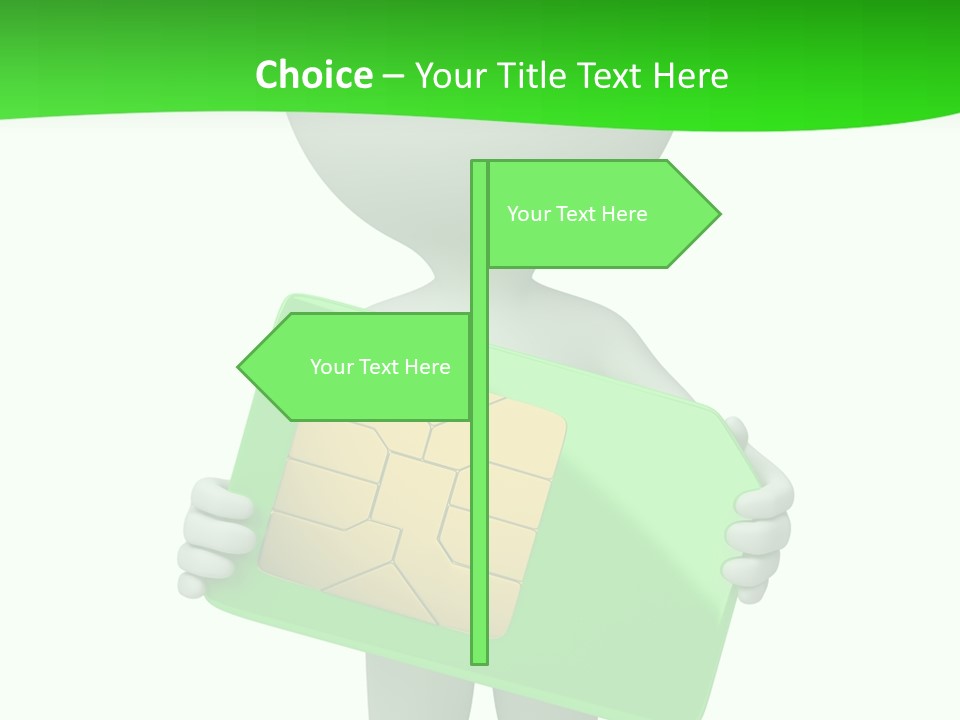 Man Graphics Phone PowerPoint Template