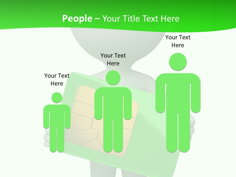 Man Graphics Phone PowerPoint Template