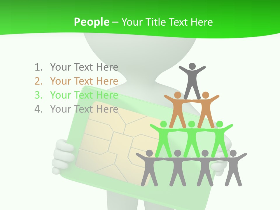 Man Graphics Phone PowerPoint Template