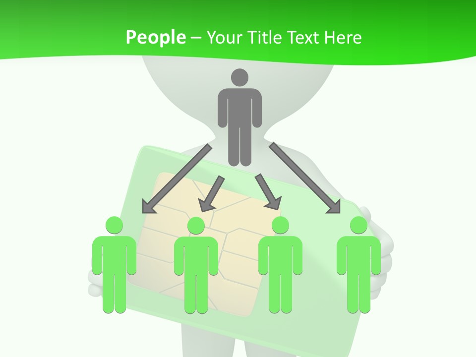 Man Graphics Phone PowerPoint Template