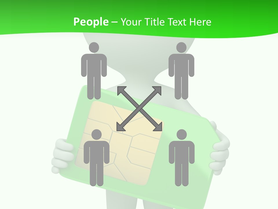 Man Graphics Phone PowerPoint Template