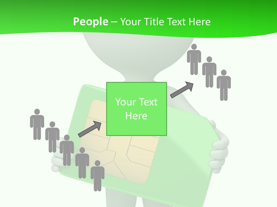 Man Graphics Phone PowerPoint Template