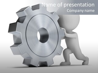 Roll Mechanical Man PowerPoint Template