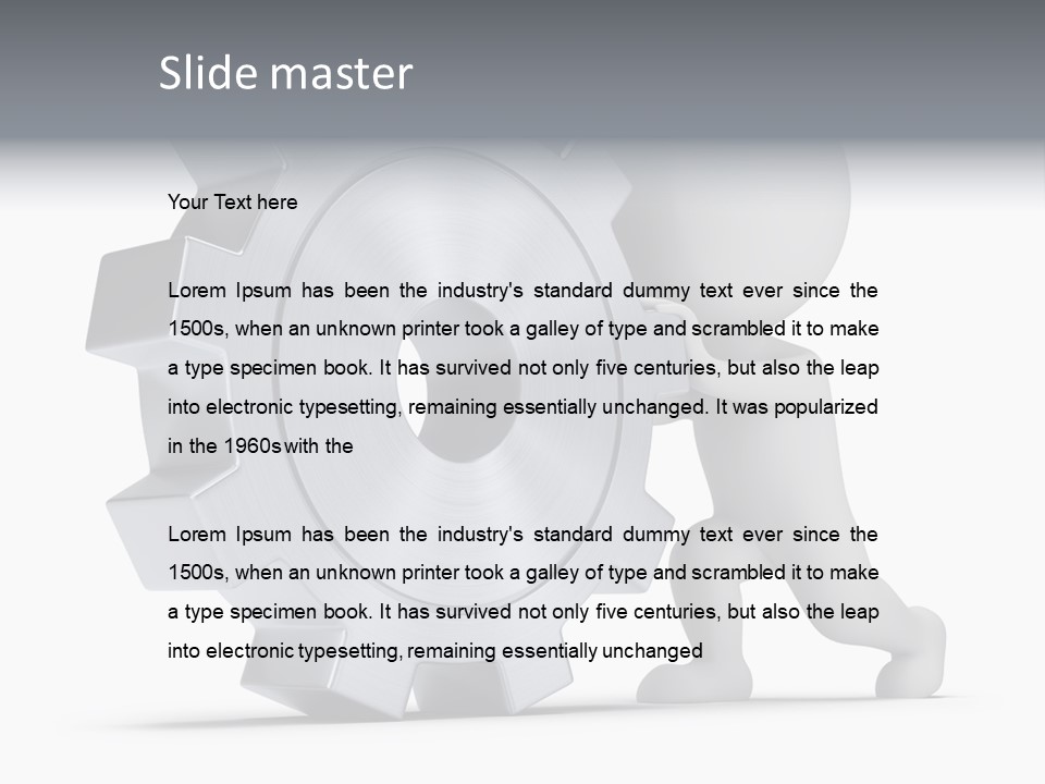 Roll Mechanical Man PowerPoint Template