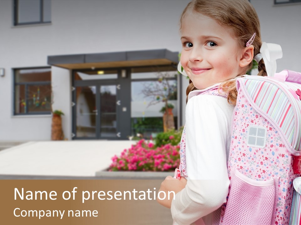 Dress Kid School PowerPoint Template