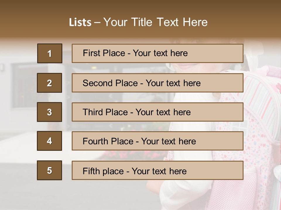 Dress Kid School PowerPoint Template
