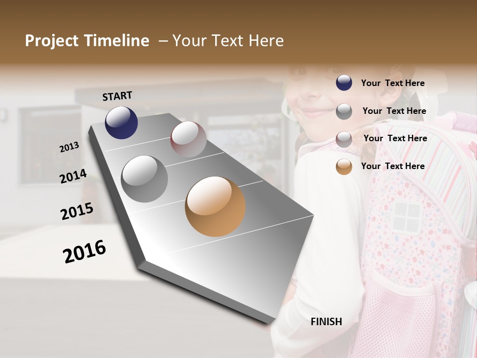 Dress Kid School PowerPoint Template