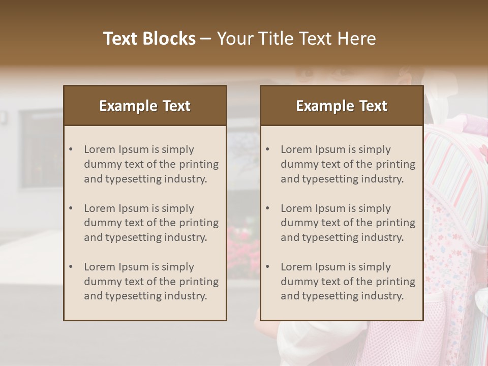 Dress Kid School PowerPoint Template