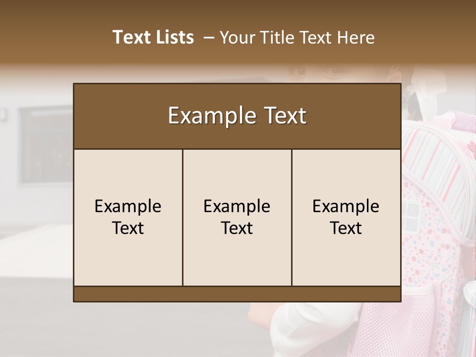 Dress Kid School PowerPoint Template
