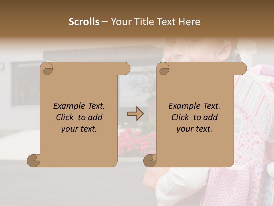 Dress Kid School PowerPoint Template