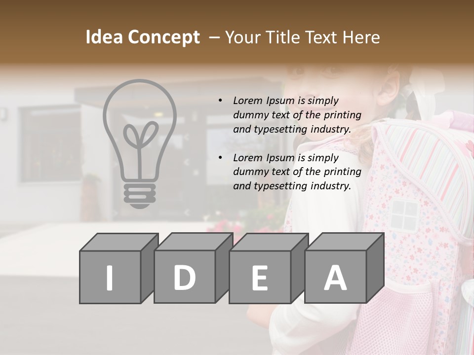 Dress Kid School PowerPoint Template