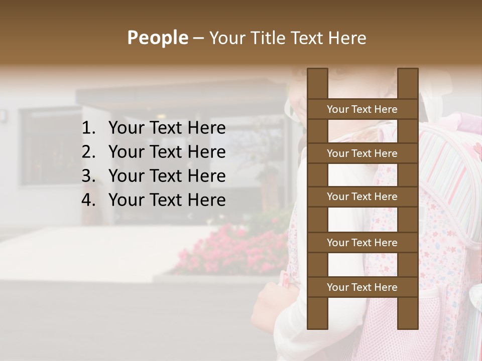 Dress Kid School PowerPoint Template