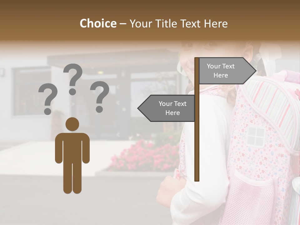 Dress Kid School PowerPoint Template