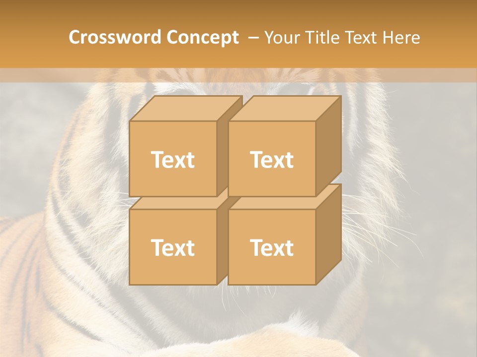 Jungle Wildcat Orange PowerPoint Template