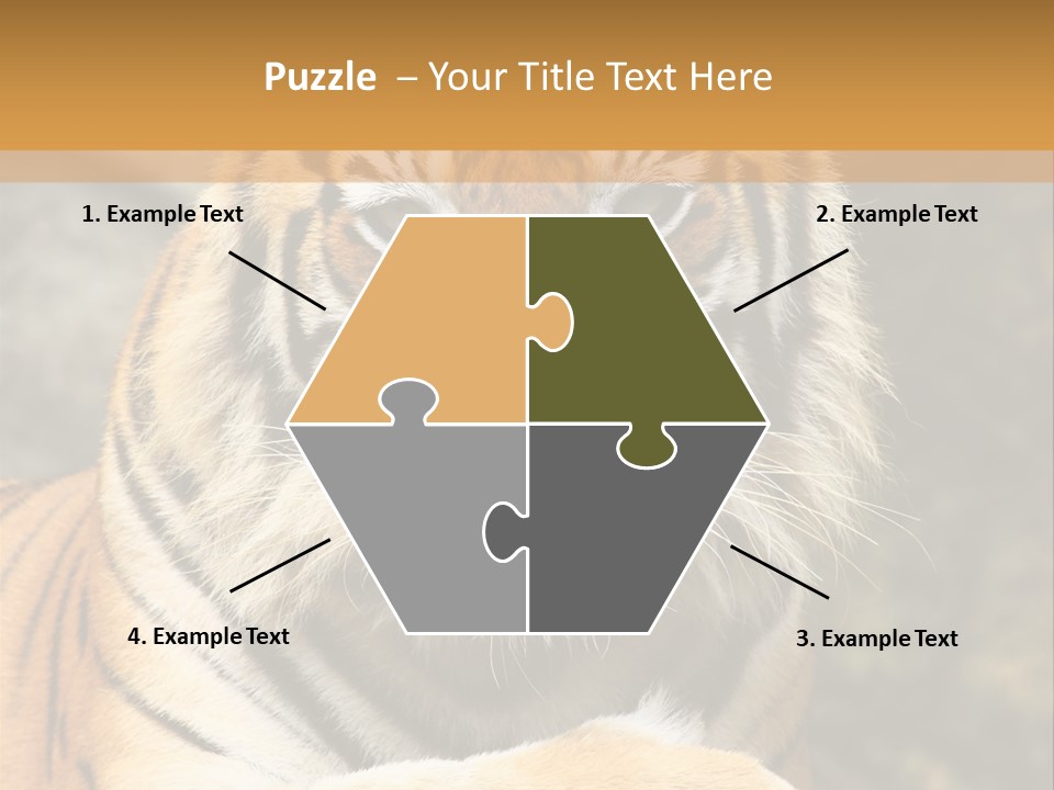 Jungle Wildcat Orange PowerPoint Template