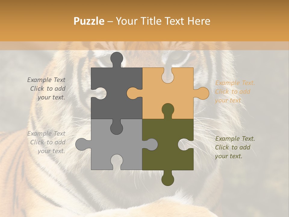 Jungle Wildcat Orange PowerPoint Template