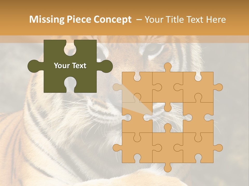 Jungle Wildcat Orange PowerPoint Template