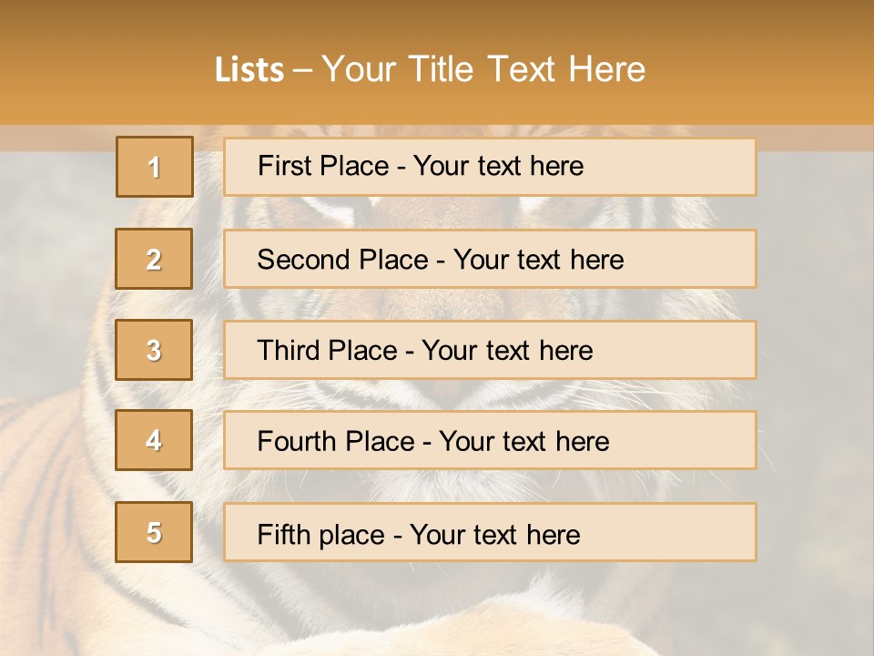 Jungle Wildcat Orange PowerPoint Template