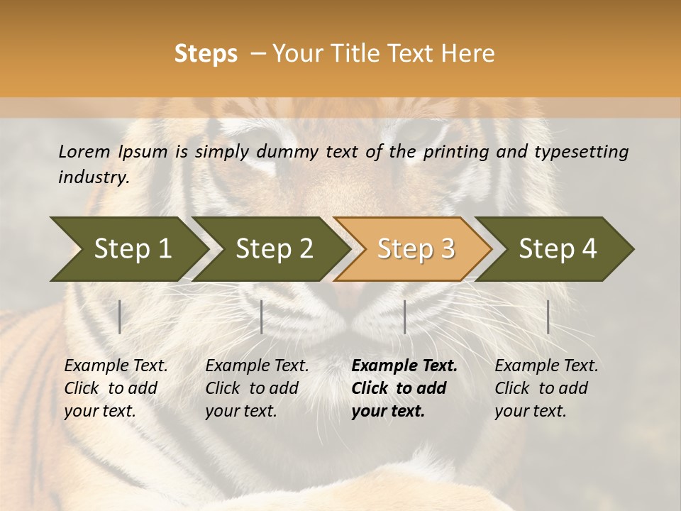 Jungle Wildcat Orange PowerPoint Template