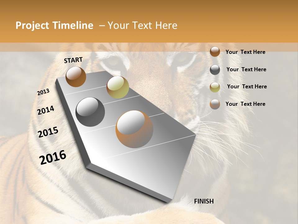 Jungle Wildcat Orange PowerPoint Template