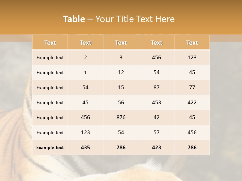 Jungle Wildcat Orange PowerPoint Template