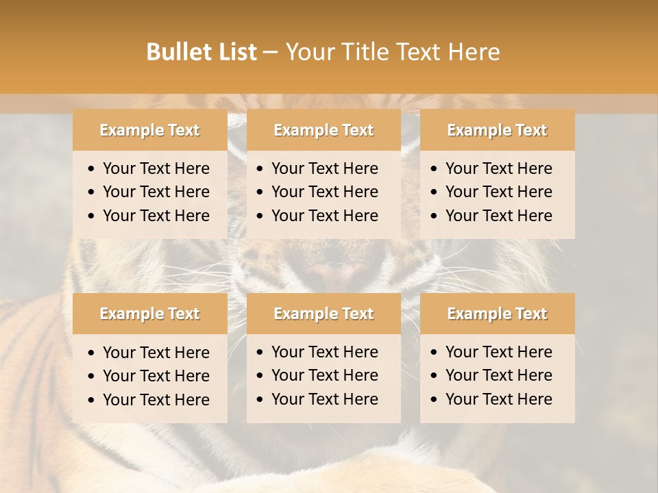 Jungle Wildcat Orange PowerPoint Template