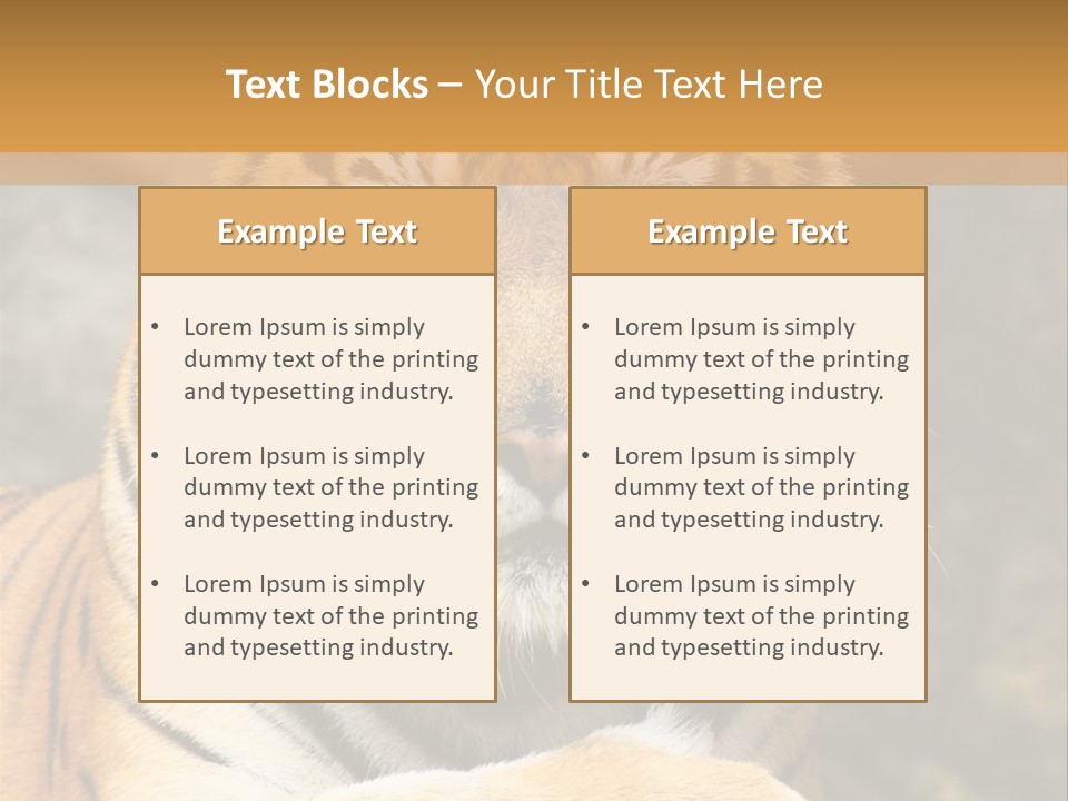 Jungle Wildcat Orange PowerPoint Template