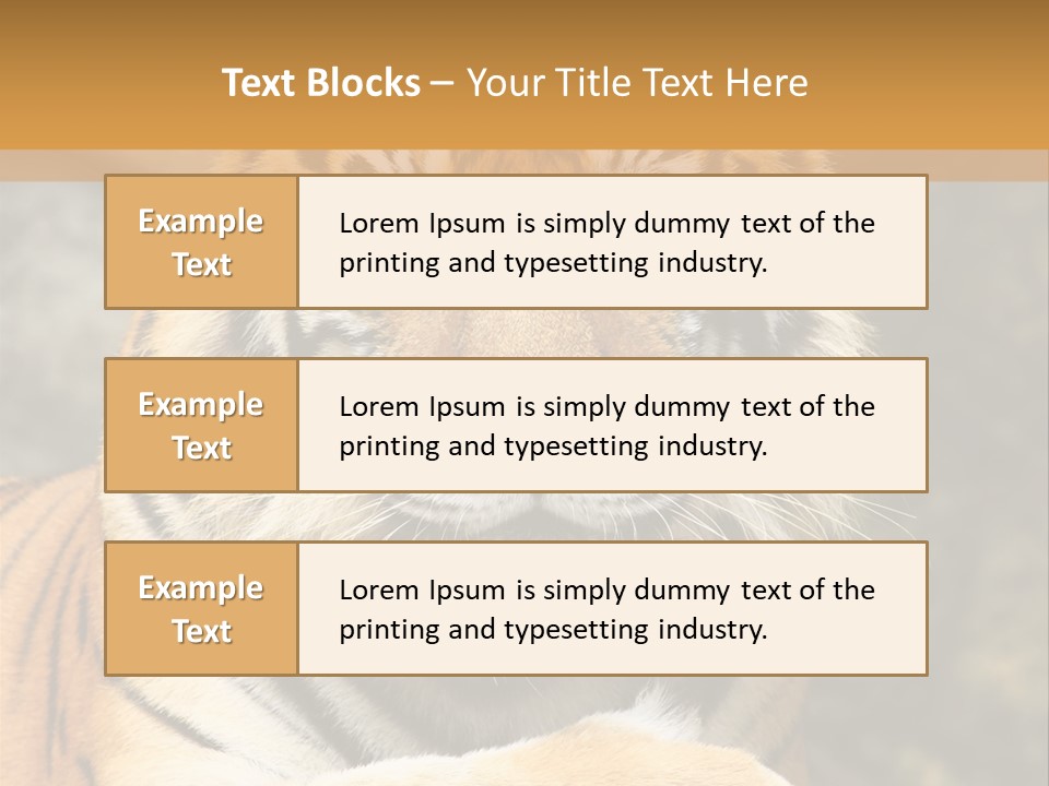 Jungle Wildcat Orange PowerPoint Template