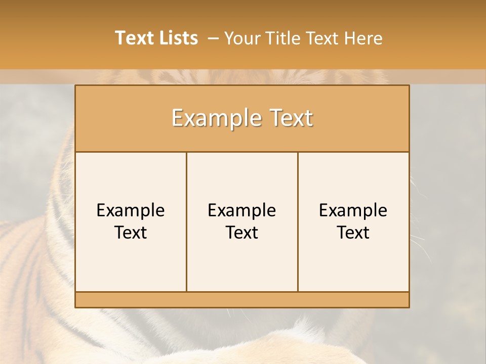 Jungle Wildcat Orange PowerPoint Template