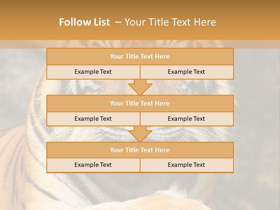 Jungle Wildcat Orange PowerPoint Template
