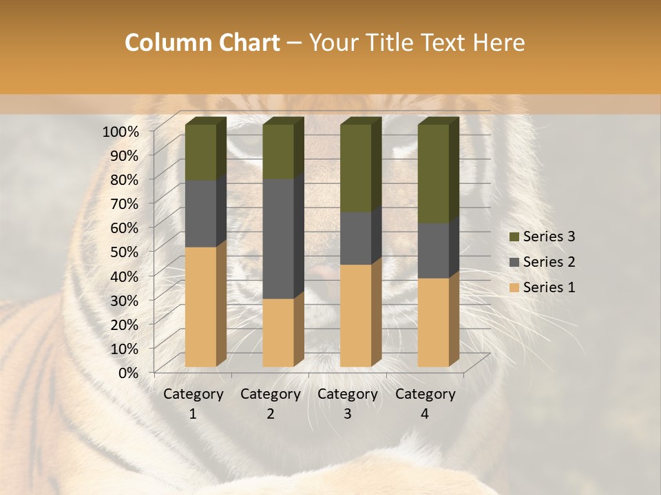 Jungle Wildcat Orange PowerPoint Template