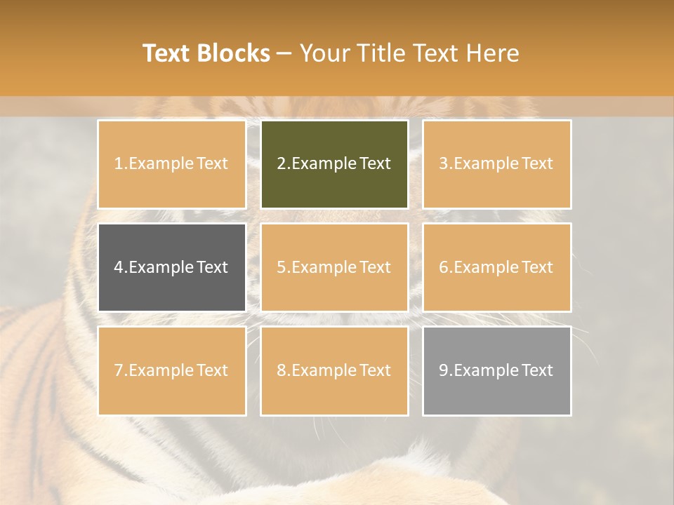 Jungle Wildcat Orange PowerPoint Template