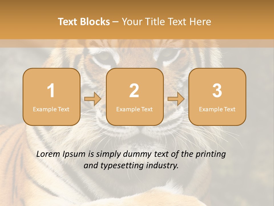 Jungle Wildcat Orange PowerPoint Template